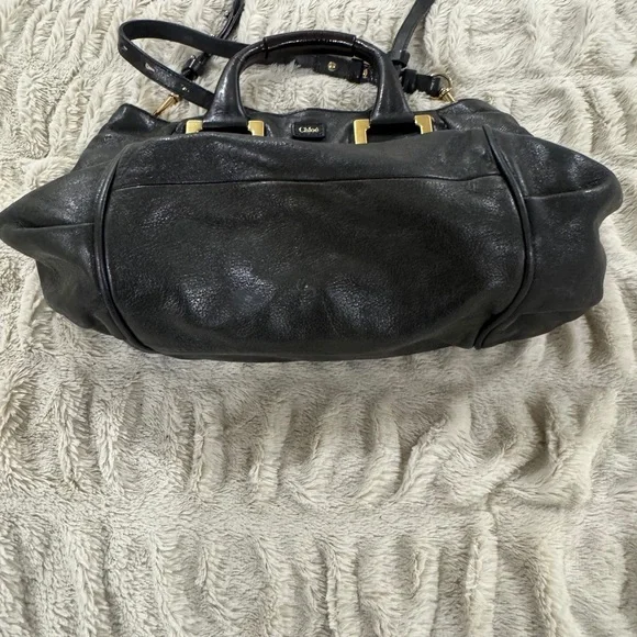 🖤 Authentic Chloe Ethel Satchel Black Leather – Project / Repair - Picture 8 of 16